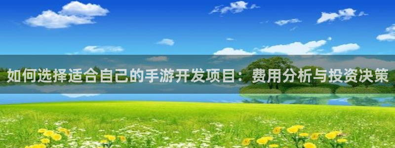 摩根娱乐官网入口网站：如何选择适合自己的手游开发项目：费用分
