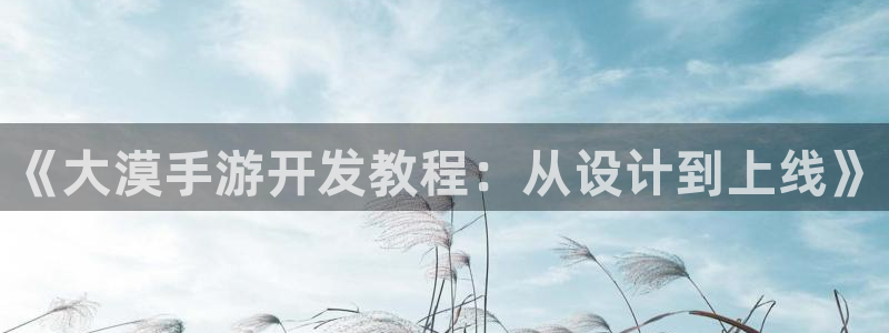 摩根娱乐是什么：《大漠手游开发教程：从设计到上线》